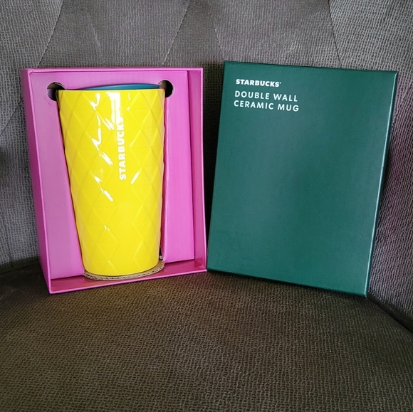 ✨️HP✨️Starbucks☕️ Hawaii🌺 Collection 12oz Pineapple🍍 Double✌️ Wall Ceramic Mug - Picture 2 of 6